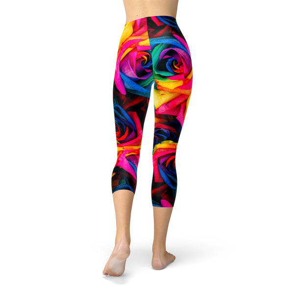 Pride Roses Capri Leggings