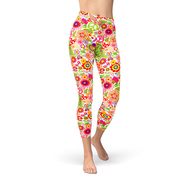 Peace and Love Capri Leggings