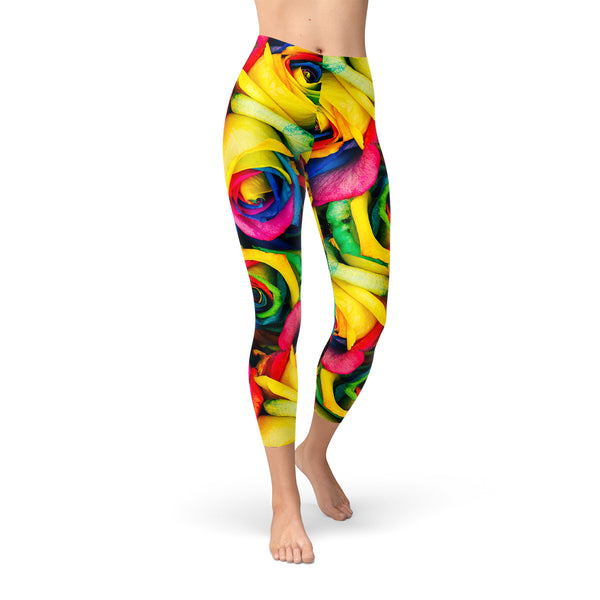 Pride Roses Capri Leggings