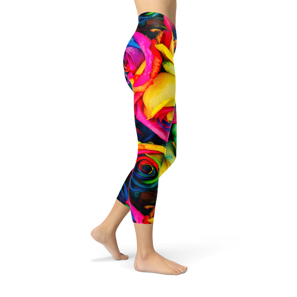 Pride Roses Capri Leggings