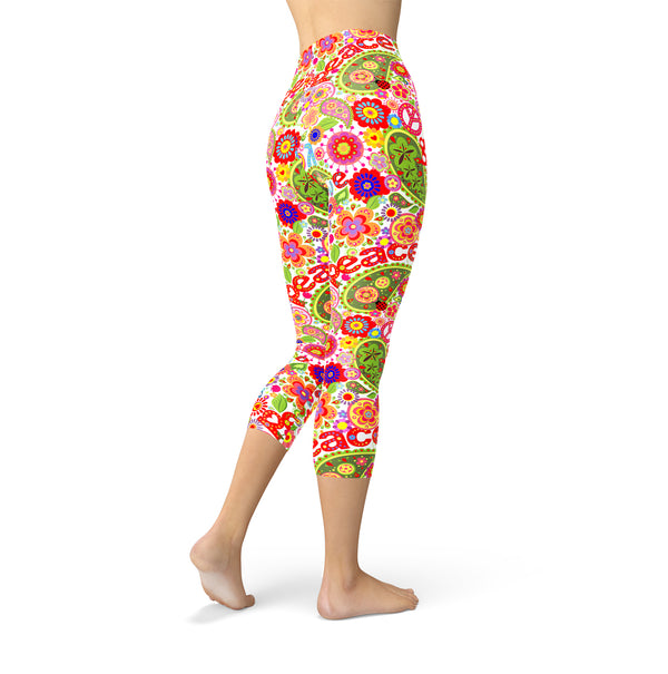 Peace and Love Capri Leggings