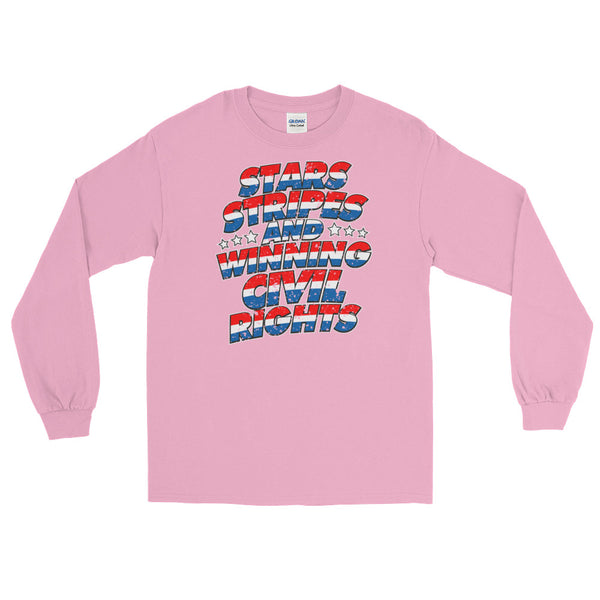 Stars, Stripes And Winning Civil Rights Patriotic Long-Sleeved T-Shirt