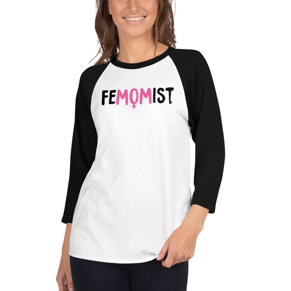 Femomist 3/4 Sleeve Raglan Jersey For Feminist Moms