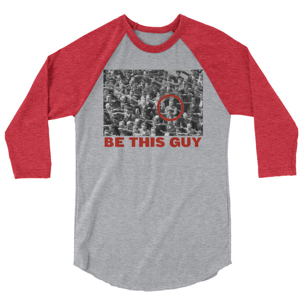 Be This Guy August Landmesser 3/4 Sleeve Raglan Jersey