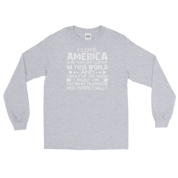 I Love America More Than  Any Country In This World Long-Sleeved T-Shirt