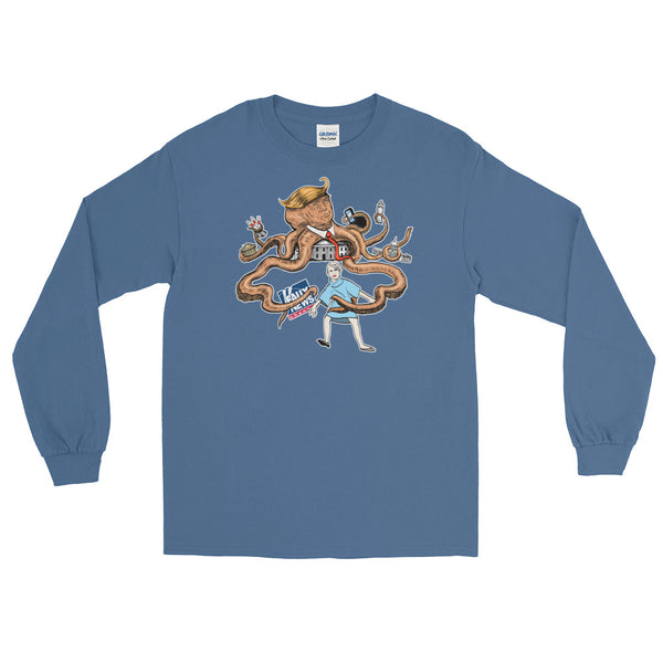 Octopus Trump, His Evil Tentacles Reaching All | Long-Sleeved T-Shirt