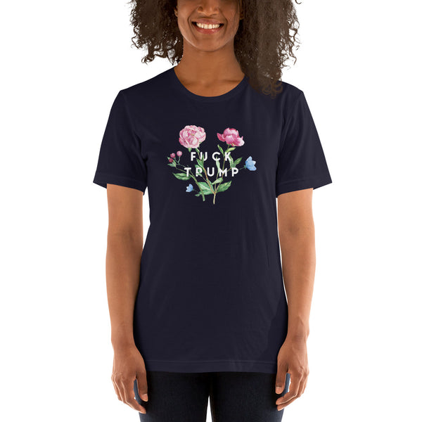 F Trump Floral T-Shirt | Anti Trump Shirts | Fuck Trump T-Shirt