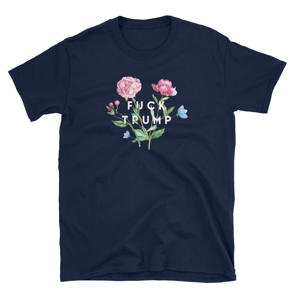 F Trump Floral T-Shirt (Black and Navy)