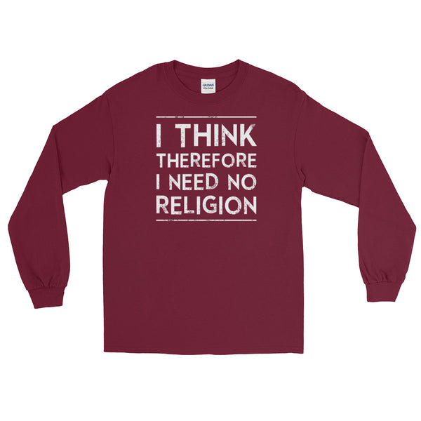 I Think Therefore I Need No Religion | Atheist Shirt | Atheism T-Shirt