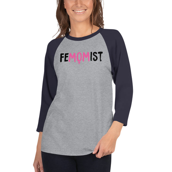 Femomist 3/4 Sleeve Raglan Jersey For Feminist Moms