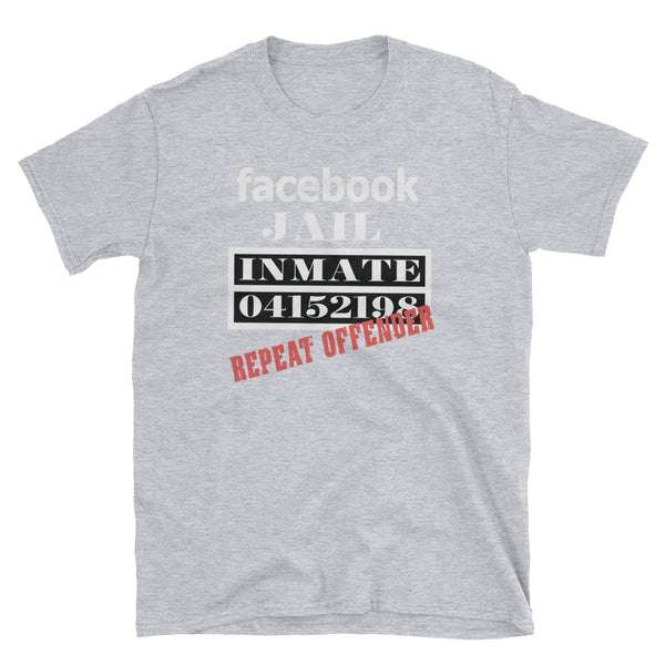 Facebook Jail Repeat Offender T-Shirt (Black and Navy)