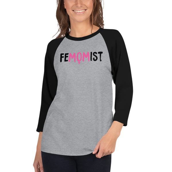 Femomist 3/4 Sleeve Raglan Jersey For Feminist Moms