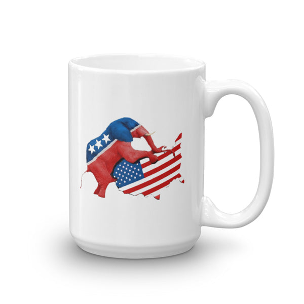 Of Course It Hurts. America Is Getting Screwed By An Elephant Mug