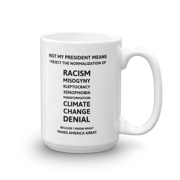 Not My President Means...Mug