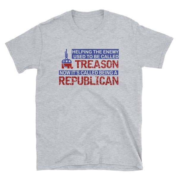 Republicans Committing Treason T-Shirt (Black and Navy)