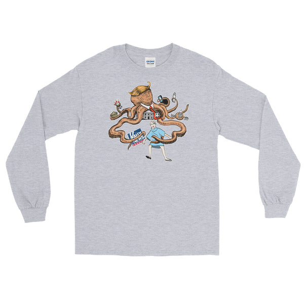 Octopus Trump, His Evil Tentacles Reaching All | Long-Sleeved T-Shirt