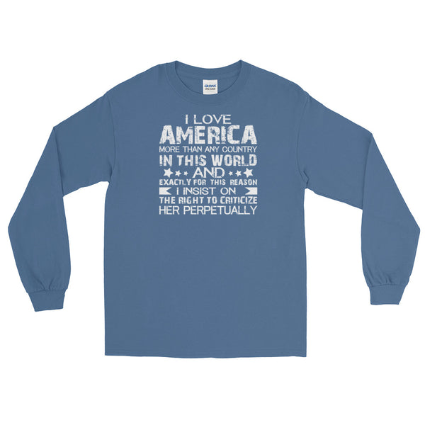 I Love America More Than  Any Country In This World Long-Sleeved T-Shirt