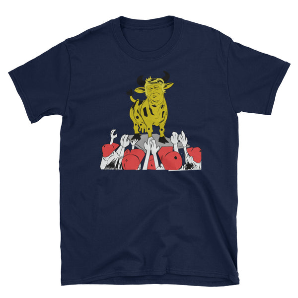 Donald Trump The Golden Calf T-Shirt (Black and Navy)